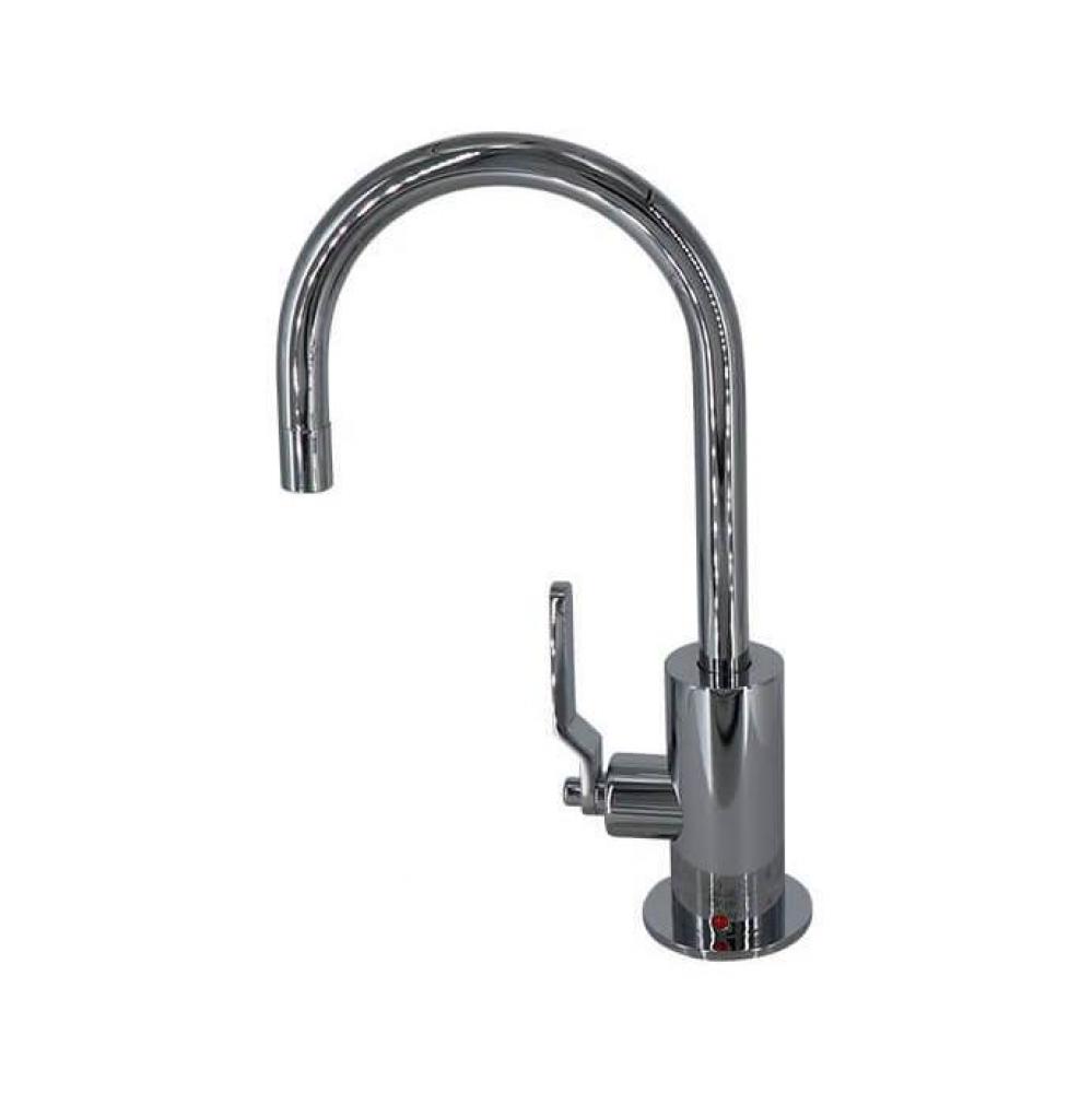 Hot Water Faucet with Contemporary Round Body & Industrial Lever Handle