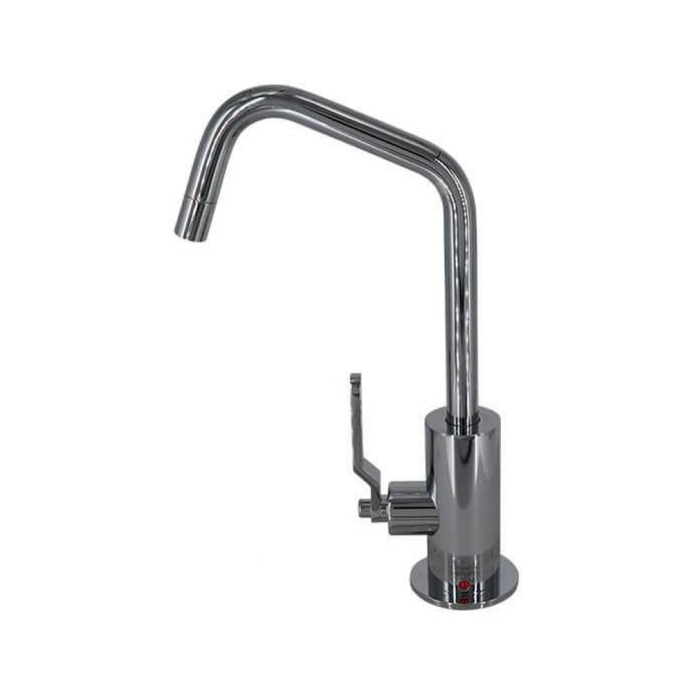Hot Water Faucet with Contemporary Round Body & Industrial Lever Handle (120-degree Spout)