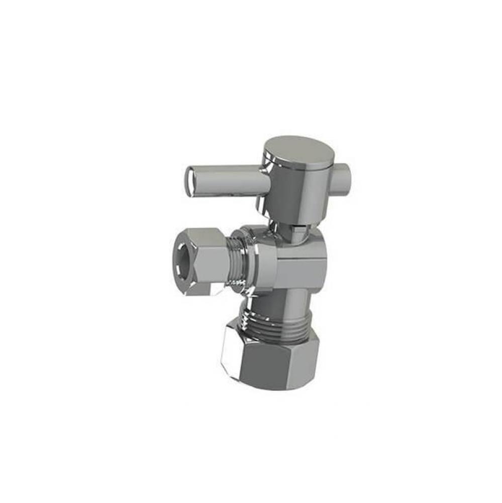 Mini Lever Handle with 1/4 Turn Ball Valve - Lead Free - Angle (1/2'' Compression)