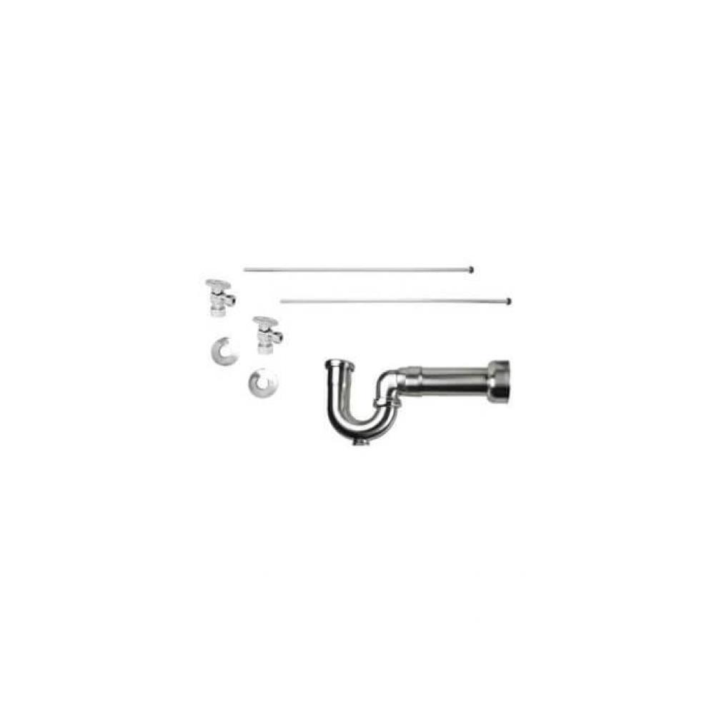 Lavatory Supply Kit - Brass Oval Handle with 1/4 Turn Ball Valve (MT403-NL) - Angle, Massachusetts