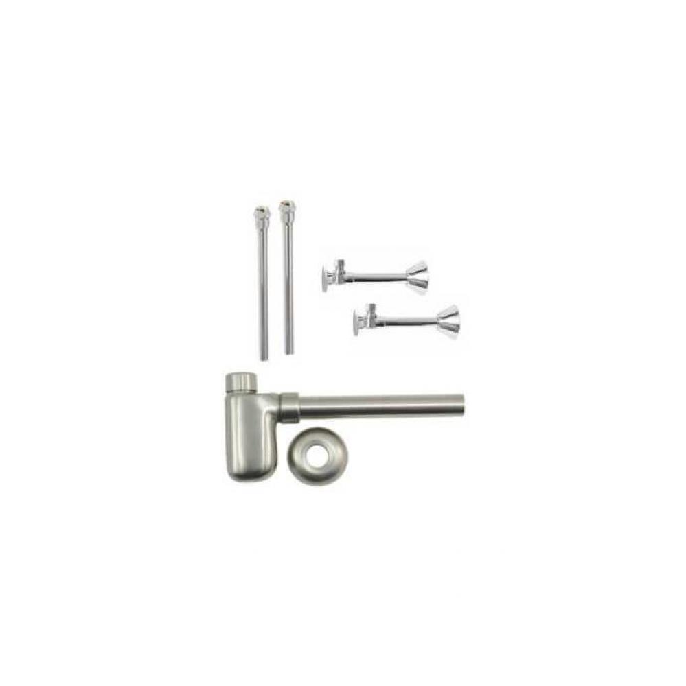 Lavatory Supply Kit - Brass Oval Handle with 1/4 Turn Ball Valve (MT316-NL) - Angle Sweat, Bottle