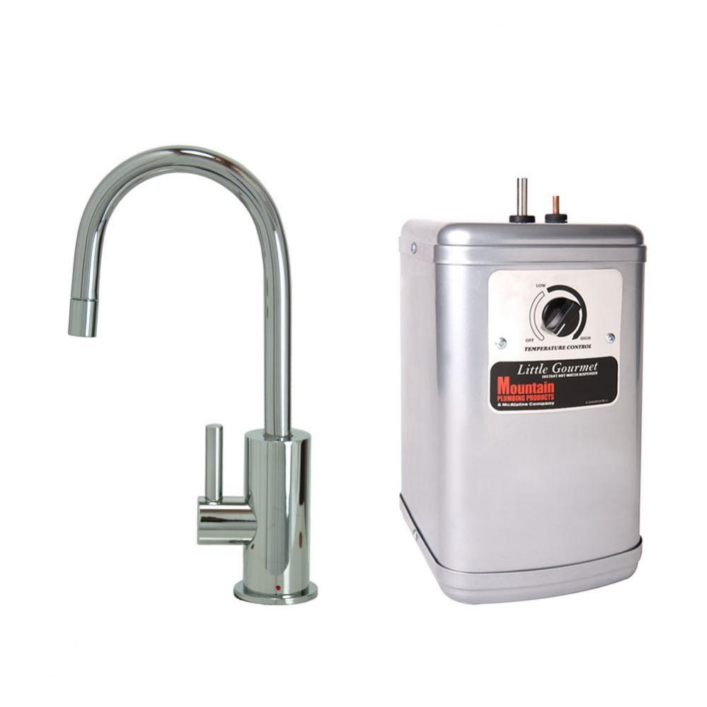 Hot Water Faucet with Contemporary Round Body & Handle & Little Little Gourmet® Premi