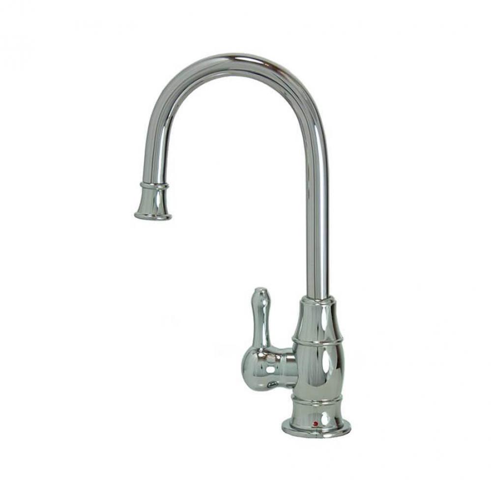 Hot Water Faucet with Traditional Curved Body and Curved Handle
