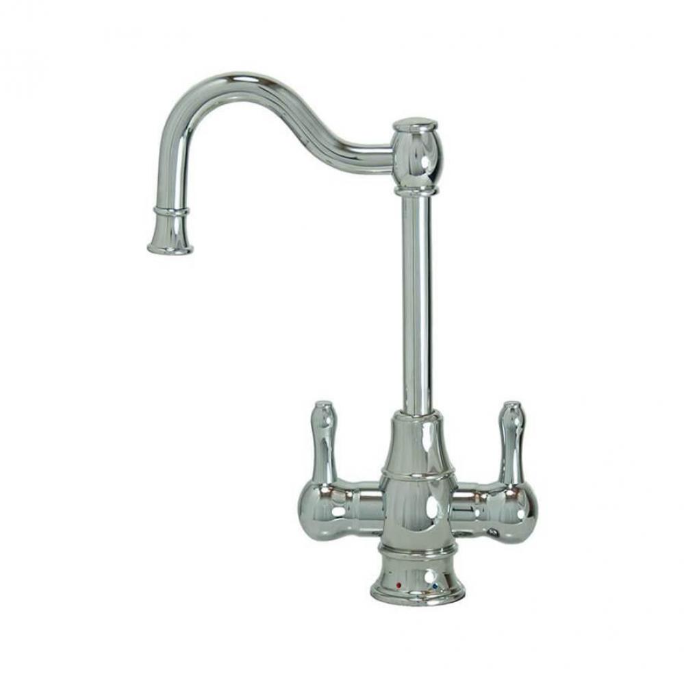 Hot & Cold Water Faucet with Traditional Double Curved Body & Curved Handles
