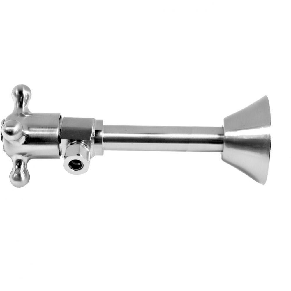 Brass Cross Handle with 1/4 Turn Ceramic Disc Cartridge Valve - Lead Free - Angle Sweat