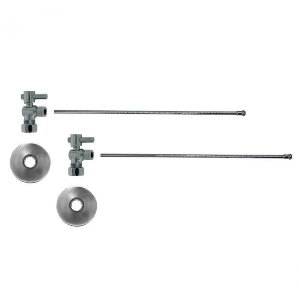 Lavatory Supply Kit - Mini Lever Handle with 1/4 Turn Ball Valve (MT521-NL) - Angle, No Trap