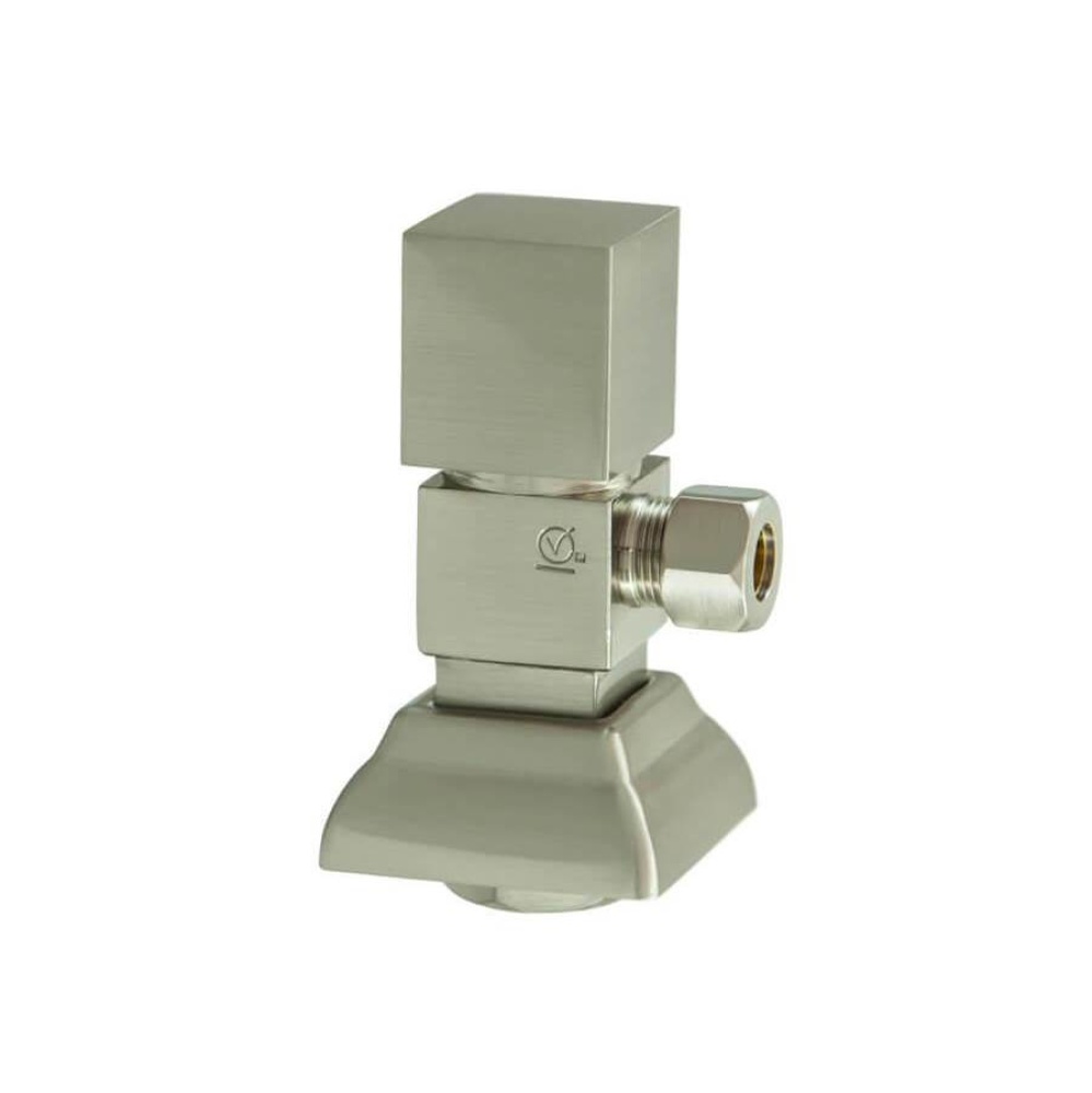Contemporary Square Handle with 1/4 Turn Ceramic Disc Cartridge Valve - Lead Free - Angle (1/2 Inc