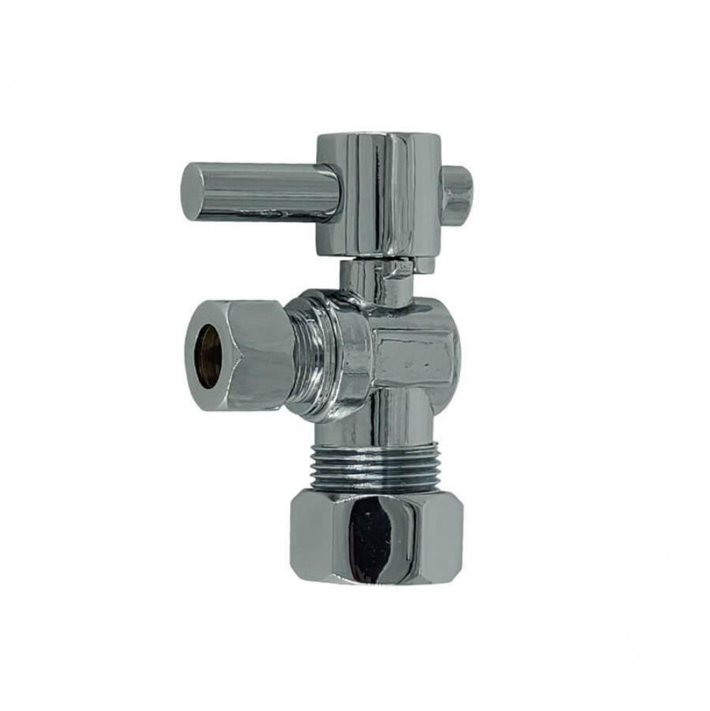 Mini Lever Handle with 1/4 Turn Ball Valve - Lead Free - Angle (1/2'' Compression)