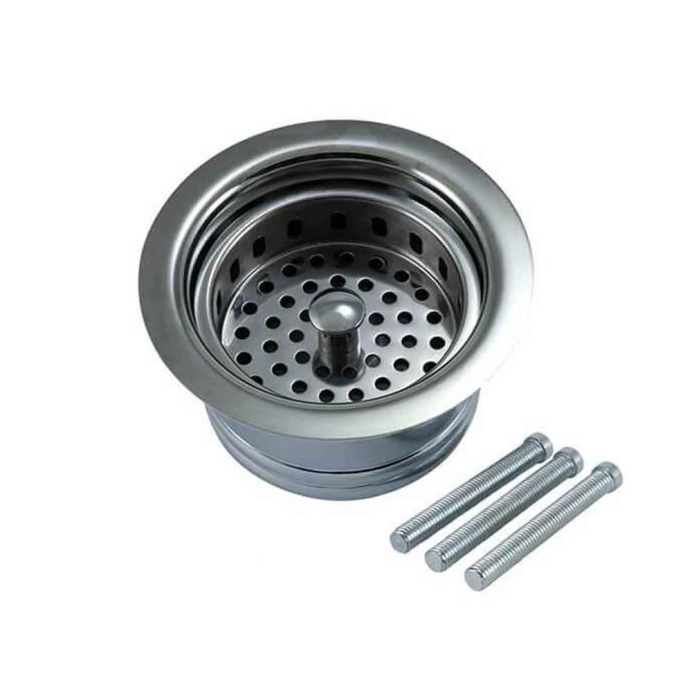 Traditional - Complete Stopper & Strainer Unit Waste Disposer Trim - Extended Flange