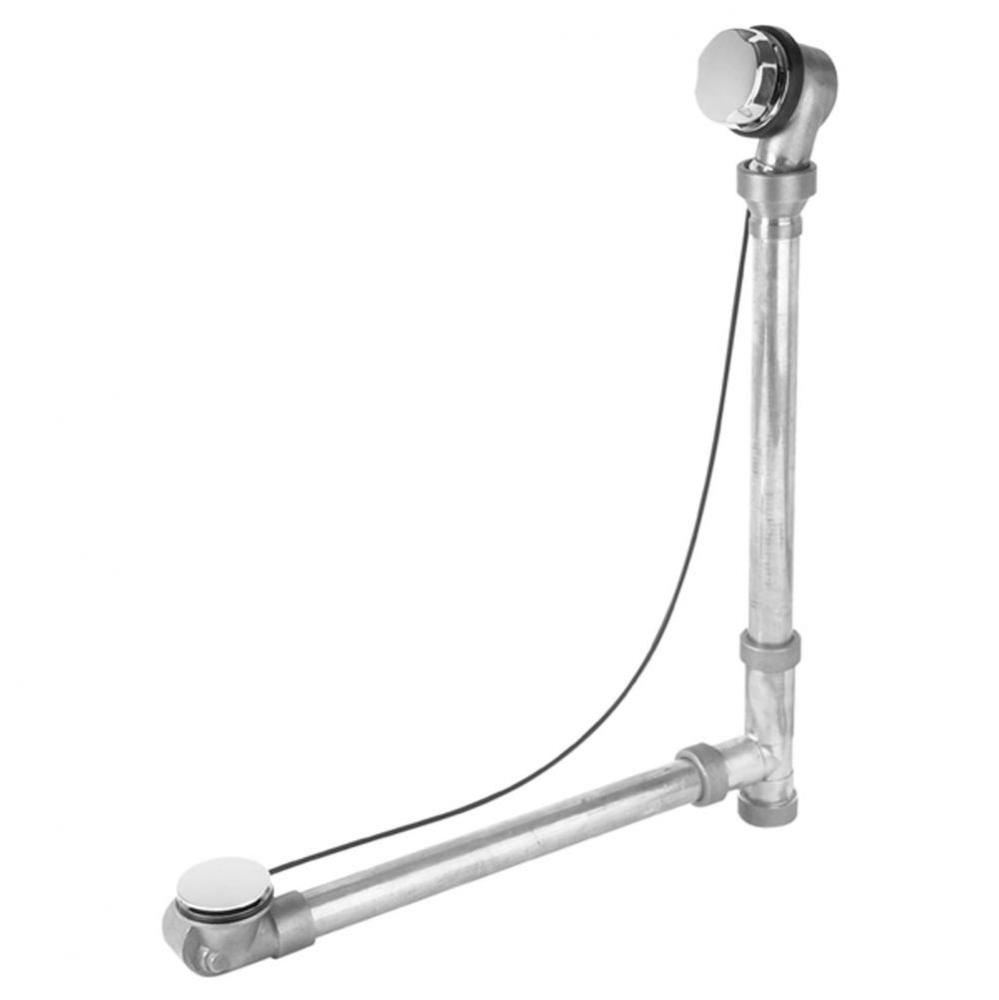 Brass Body Cable Operated Bath Waste & Overflow Drain with Patented Flexible Overflow Neck for