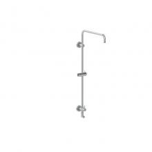 Mountain Plumbing MTRRP-2/CPB - Rain Rail Plus - Wall Mounted Shower Rail with Bottom Outlet Integral Waterway and Diverter (Short