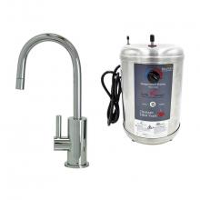 Mountain Plumbing MT1840DIY/SS - Hot Water Faucet with Contemporary Round Body & Handle & Little Little Gourmet® Premi