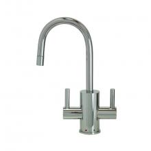 Mountain Plumbing MT1841-NLK/PVDBB - Hot and Cold Water Faucet with Contemporary Round Body and Handles