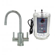 Mountain Plumbing MT1841DIY/SS - Hot & Cold Water Faucet with Contemporary Round Body & Handles & Little Gourmet®