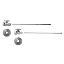 Mountain Plumbing MT4127-NL/SG - Lavatory Supply Kit - Brass Oval Handle with 1/4 Turn Ball Valve (MT410-NL) - Straight, No Trap