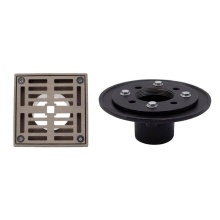 Mountain Plumbing MT506I/PCP - 4 Inch Square Complete Shower Drain - IPS Cast Iron
