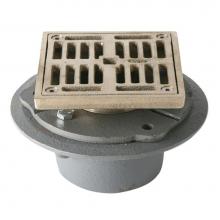 Mountain Plumbing MT506-GRID/CPB - 4'' Square Solid Brass Grid Shower Drain