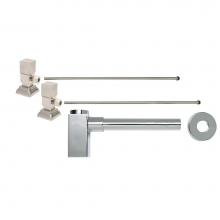 Mountain Plumbing MT7001-NL/CPB - Lavatory Supply Kit - Contemporary Square Handle with 1/4 Turn Ceramic Disc Cartridge Valve (MT500