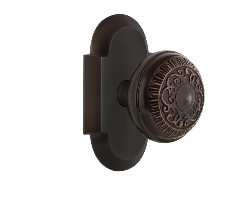 Nostalgic Warehouse Cottage Plate Passage Egg & Dart Door Knob in Timeless Bronze