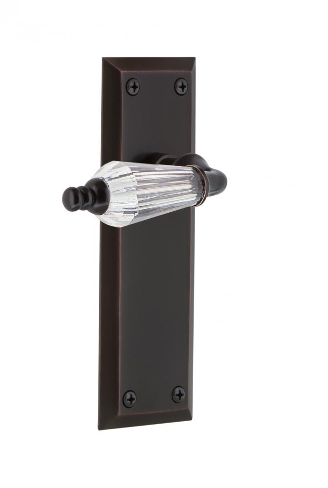 Nostalgic Warehouse New York Plate Passage Parlor Lever in Timeless Bronze