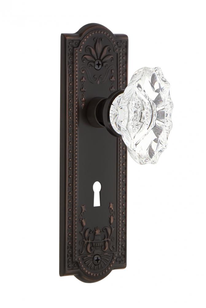 Nostalgic Warehouse Meadows Plate with Keyhole Single Dummy Chateau Door Knob in Timeless Bronze