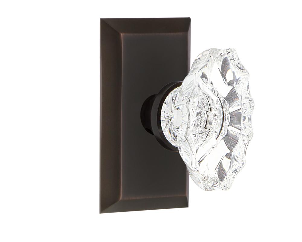 Nostalgic Warehouse Studio Plate Double Dummy Chateau Door Knob in Timeless Bronze