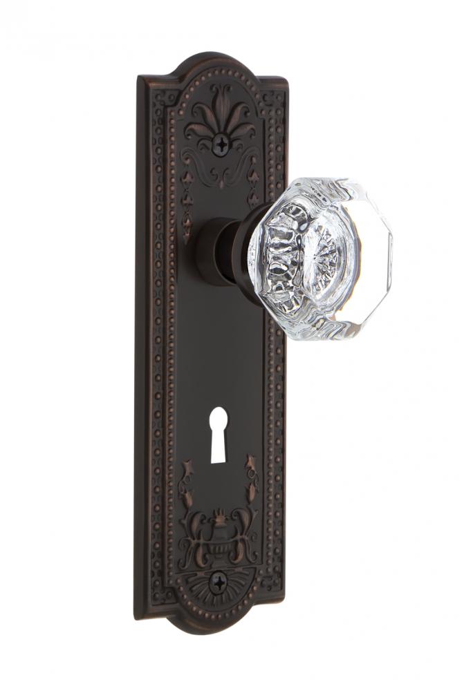 Nostalgic Warehouse Meadows Plate Interior Mortise Waldorf Door Knob in Timeless Bronze