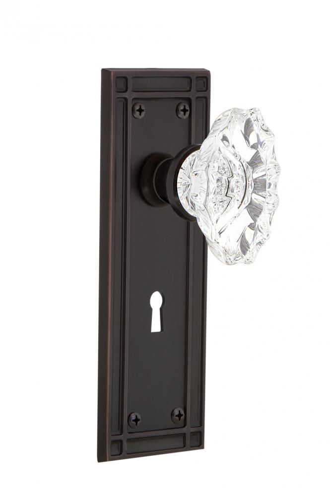 Nostalgic Warehouse Mission Plate Interior Mortise Chateau Door Knob in Timeless Bronze