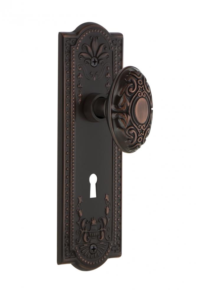 Nostalgic Warehouse Meadows Plate with Keyhole Single Dummy Victorian Door Knob in Timeless Bronze