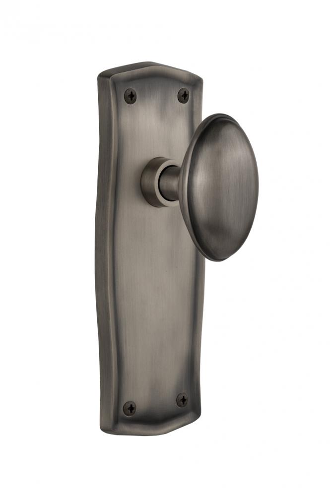 Nostalgic Warehouse Prairie Plate Privacy Homestead Door Knob in Antique Pewter