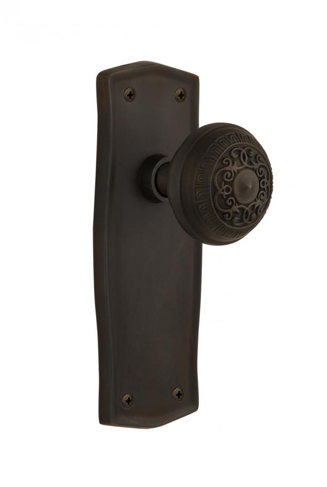 Nostalgic Warehouse Prairie Plate Double Dummy Egg & Dart Door Knob in Oil-Rubbed Bronze