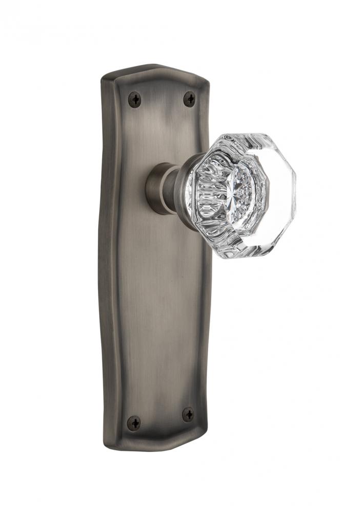 Nostalgic Warehouse Prairie Plate Single Dummy Waldorf Door Knob in Antique Pewter