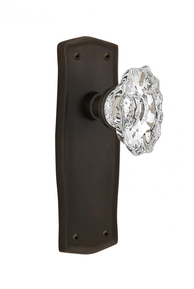 Nostalgic Warehouse Prairie Plate Double Dummy Chateau Door Knob in Oil-Rubbed Bronze