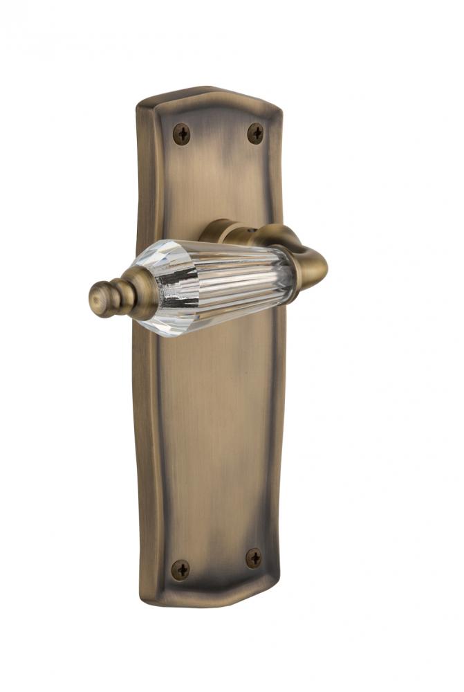 Nostalgic Warehouse Prairie Plate Single Dummy Parlor Lever in Antique Brass