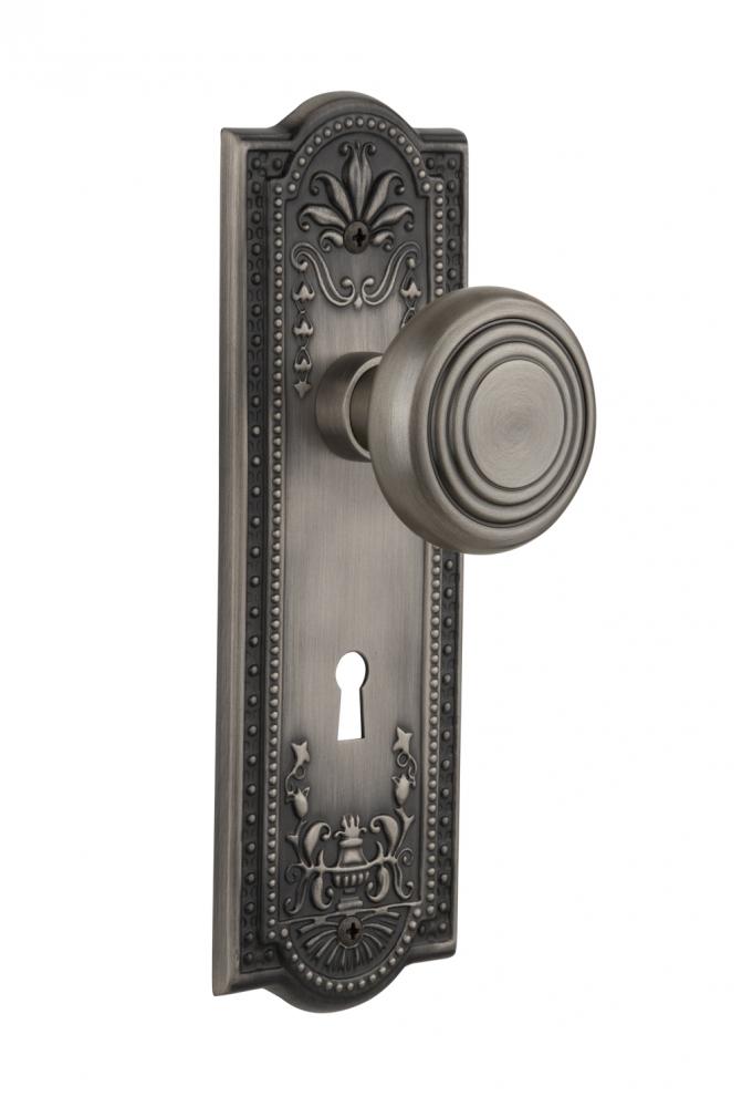 Nostalgic Warehouse Meadows Plate with Keyhole Single Dummy Deco Door Knob in Antique Pewter