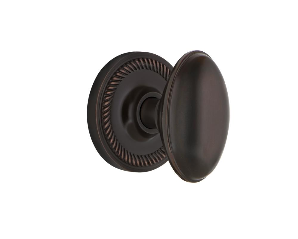 Nostalgic Warehouse Rope Rosette Single Dummy Homestead Door Knob in Timeless Bronze