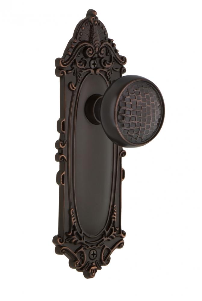 Nostalgic Warehouse Victorian Plate Single Dummy Craftsman Door Knob in Timeless Bronze