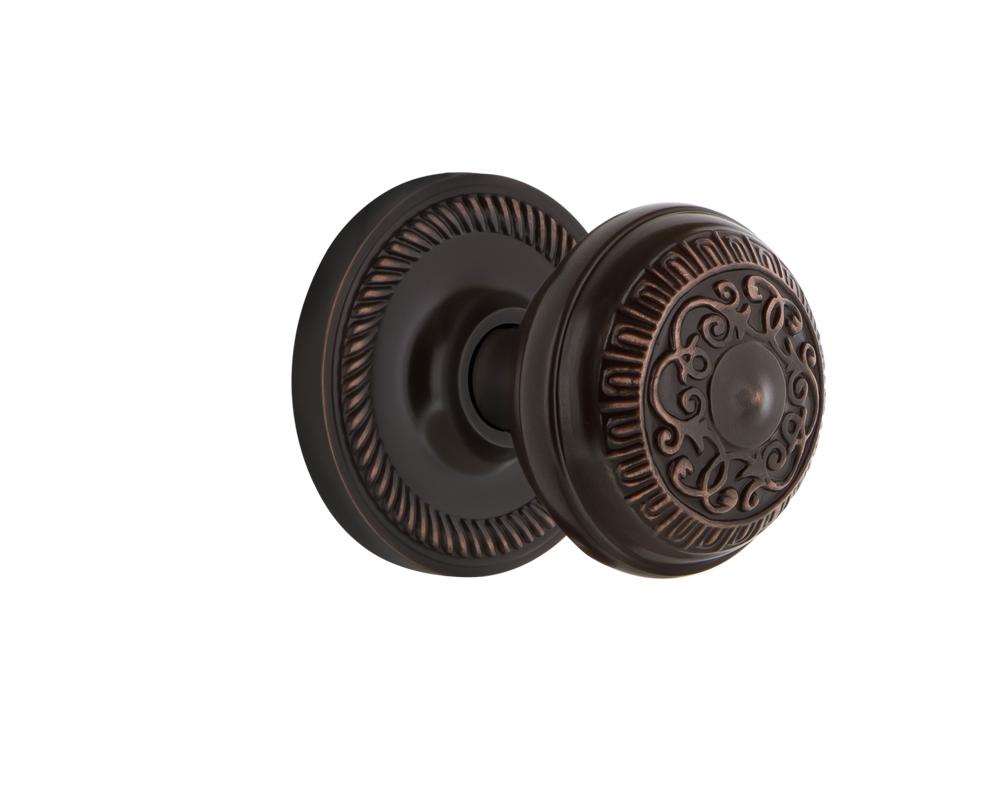 Nostalgic Warehouse Rope Rosette Double Dummy Egg & Dart Door Knob in Timeless Bronze