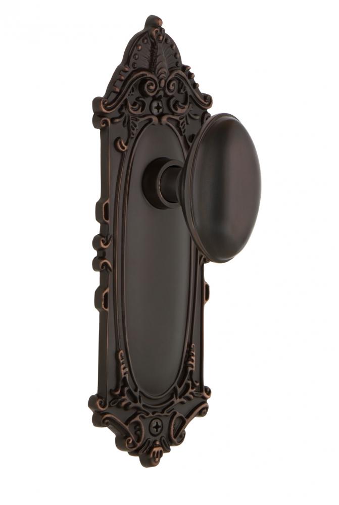 Nostalgic Warehouse Victorian Plate Double Dummy Homestead Door Knob in Timeless Bronze