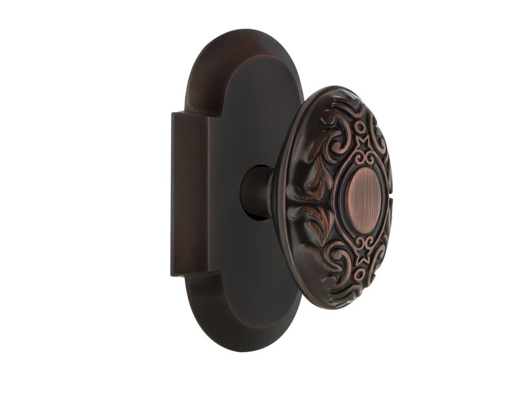 Nostalgic Warehouse Cottage Plate Passage Victorian Door Knob in Timeless Bronze