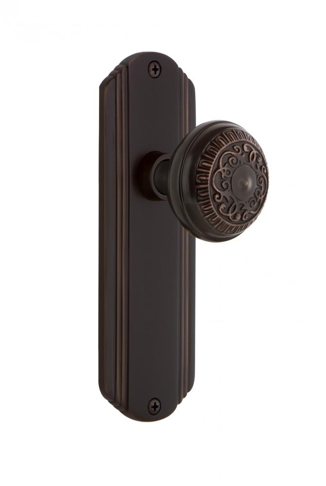 Nostalgic Warehouse Deco Plate Passage Egg & Dart Door Knob in Timeless Bronze