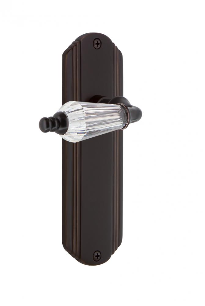 Nostalgic Warehouse Deco Plate Passage Parlor Lever in Timeless Bronze