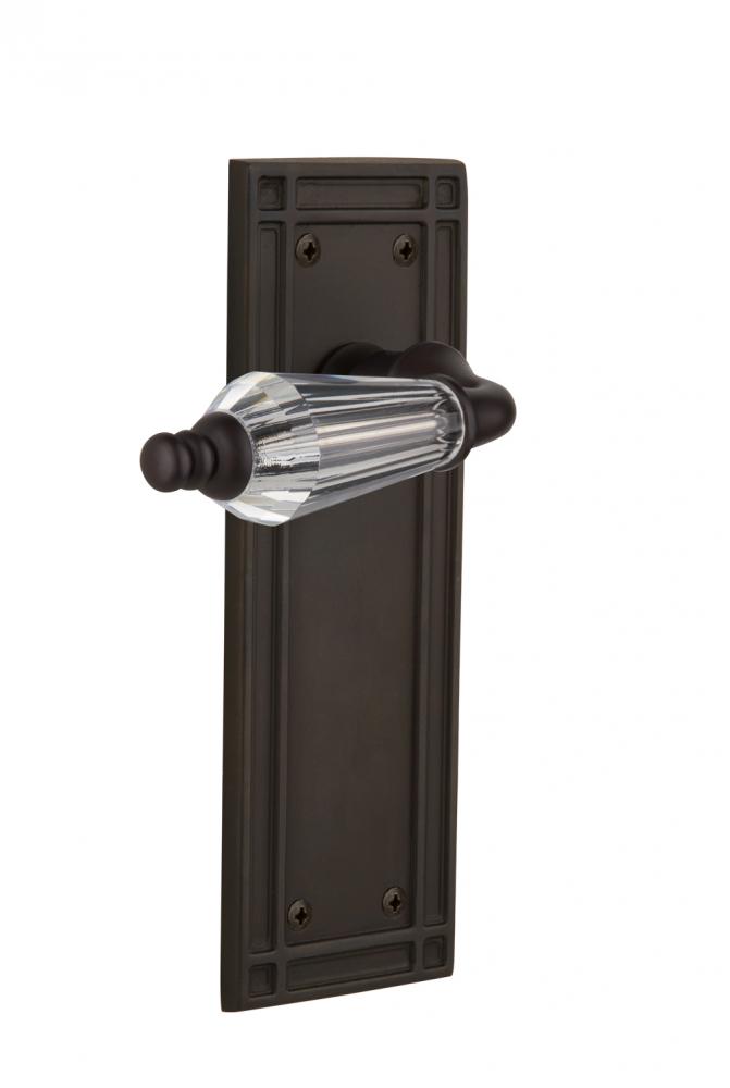 Nostalgic Warehouse Mission Plate Passage Parlor Lever in Oil-Rubbed Bronze