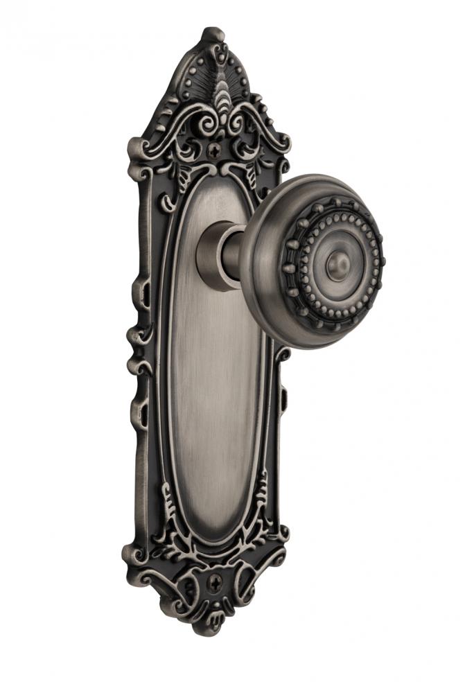 Nostalgic Warehouse Victorian Plate Passage Meadows Door Knob in Antique Pewter