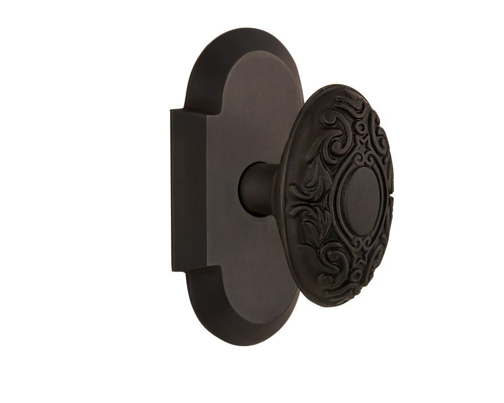 Nostalgic Warehouse Cottage Plate Passage Victorian Door Knob in Oil-Rubbed Bronze