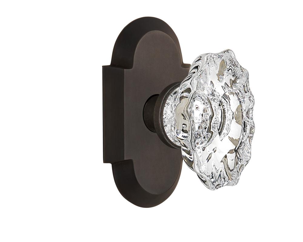 Nostalgic Warehouse Cottage Plate Passage Chateau Door Knob in Oil-Rubbed Bronze