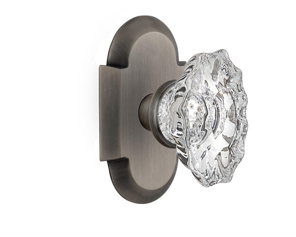 Nostalgic Warehouse Cottage Plate Single Dummy Chateau Door Knob in Antique Pewter