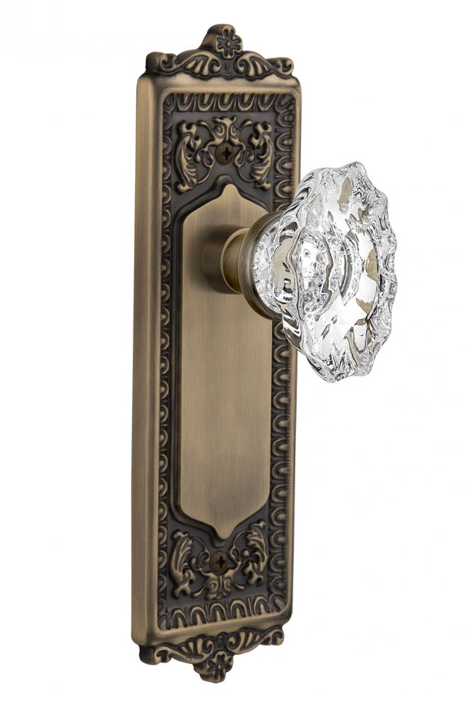 Nostalgic Warehouse Egg & Dart Plate Privacy Chateau Door Knob in Antique Brass