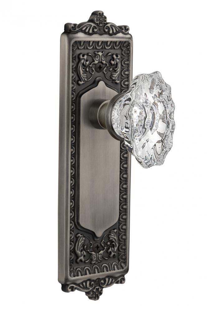 Nostalgic Warehouse Egg & Dart Plate Privacy Chateau Door Knob in Antique Pewter