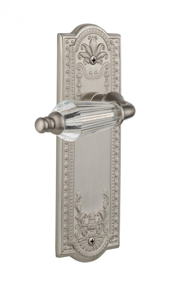 Nostalgic Warehouse Meadows Plate Single Dummy Parlor Lever in Satin Nickel